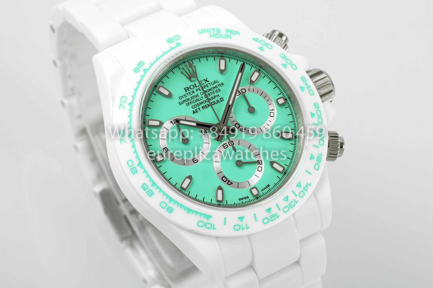 AET REMOULD Rolex Daytona personalizzato cassa in ceramica bianca quadrante Tiffany 1:1 miglior clone N6F Factory