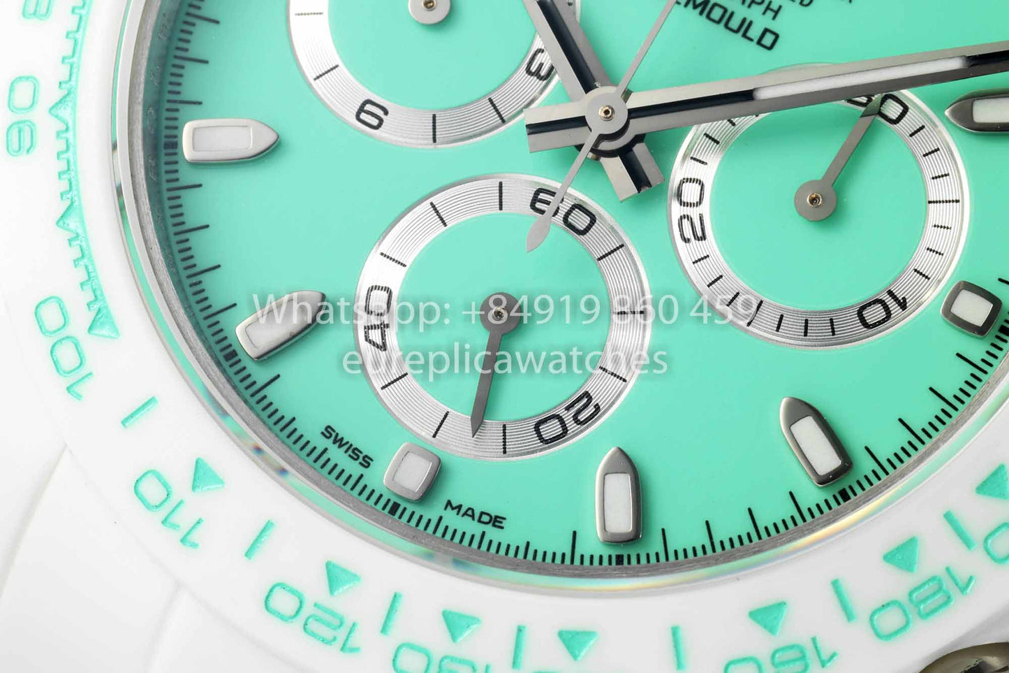 AET REMOULD Custom Rolex Daytona White Ceramic case Tiffany Dial 1:1 Best Clone N6F Factory