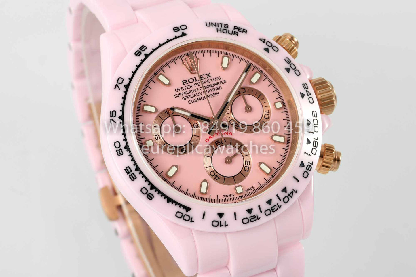 AET REMOULD Rolex Daytona personalizzato cassa in ceramica rosa quadrante rosa 1:1 miglior clone N6F Factory