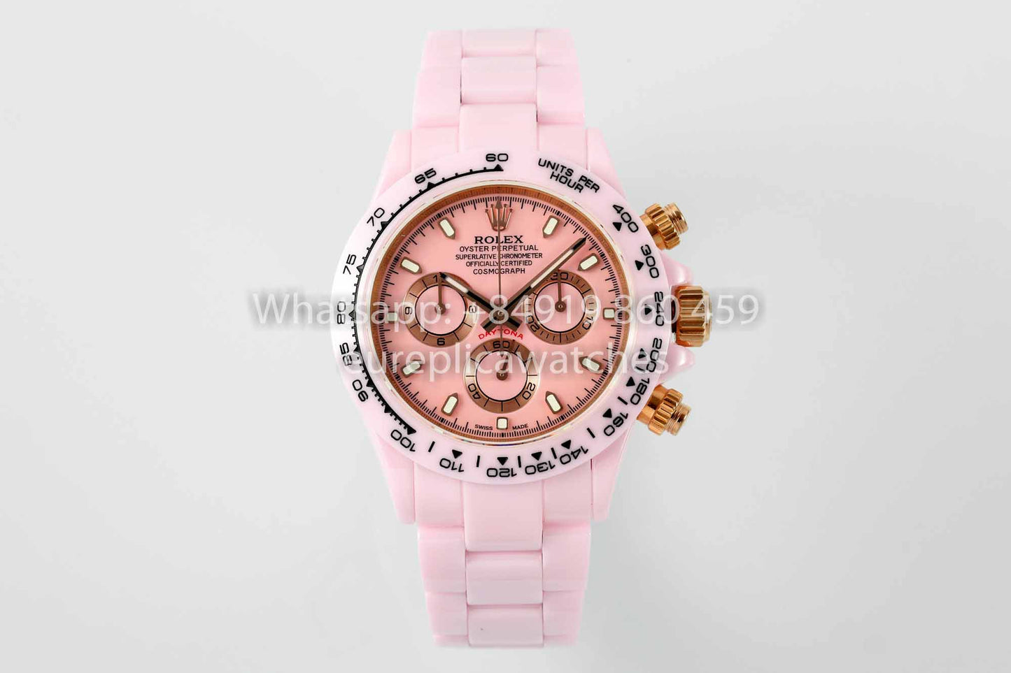 AET REMOULD Rolex Daytona personalizzato cassa in ceramica rosa quadrante rosa 1:1 miglior clone N6F Factory