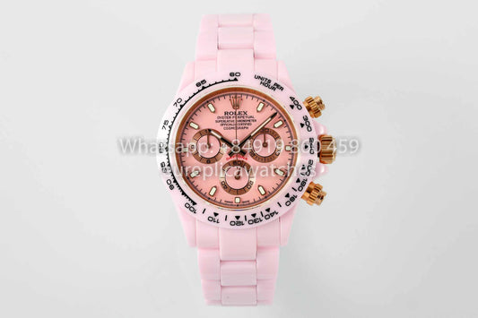 AET REMOULD Rolex Daytona personalizzato cassa in ceramica rosa quadrante rosa 1:1 miglior clone N6F Factory