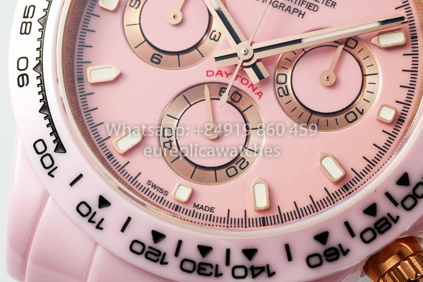 AET REMOULD Rolex Daytona personalizzato cassa in ceramica rosa quadrante rosa 1:1 miglior clone N6F Factory