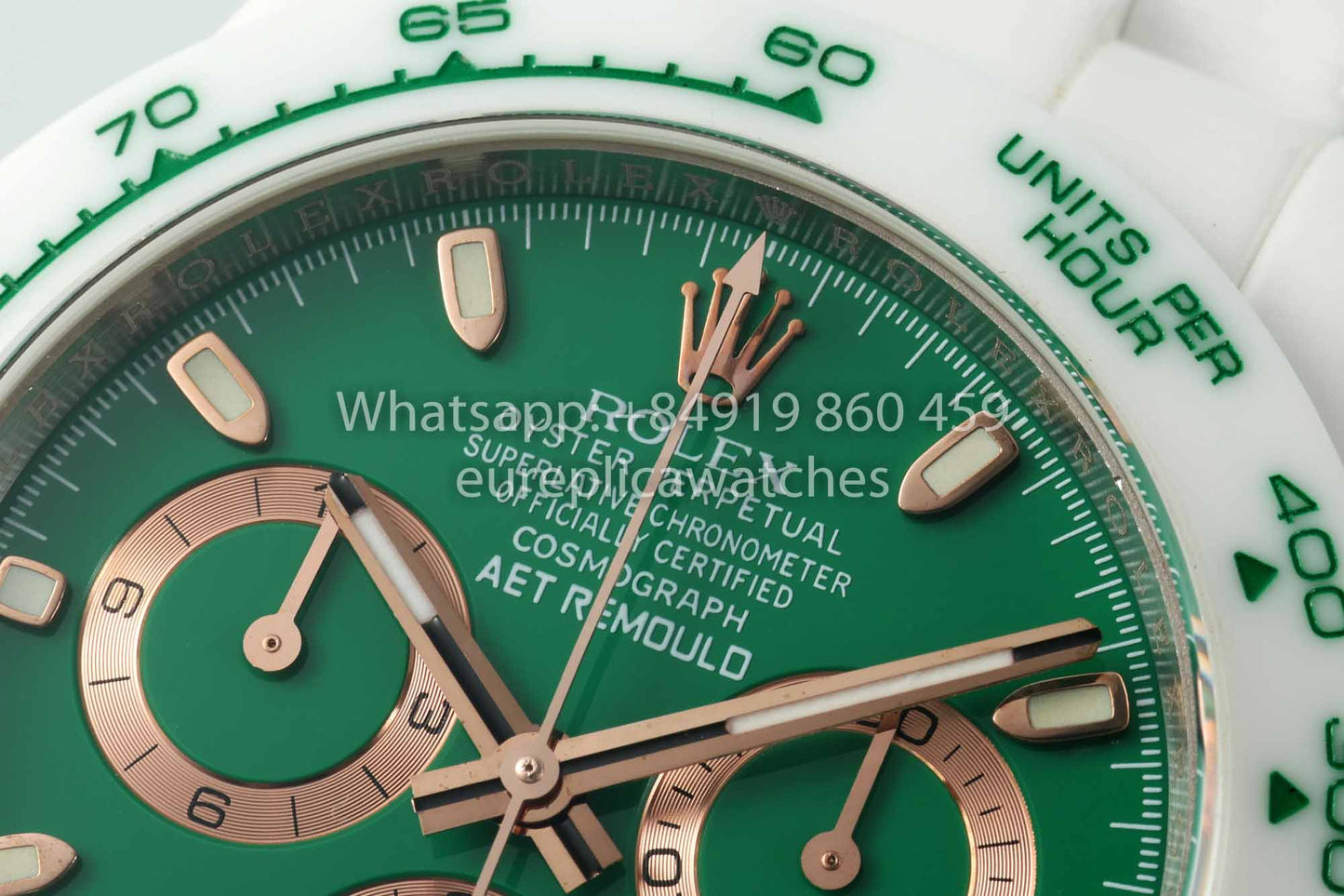 AET REMOULD Custom Rolex Daytona White Ceramic case Green Dial 1:1 Best Clone N6F Factory