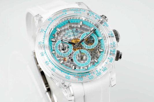 AET RIMODULATO Rolex Daytona "Abu Dhabi Blue" Saphire 1:1 Miglior clone N6F di fabbrica