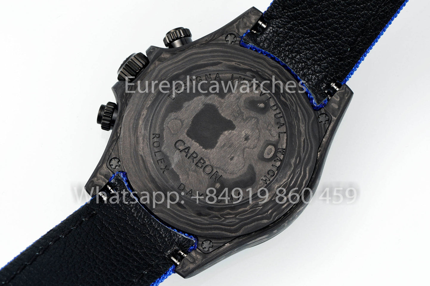 Rolex Daytona Skeleton Dial Diw Custom NTPT Carbon Case 1:1 Best Clone Mani Blu