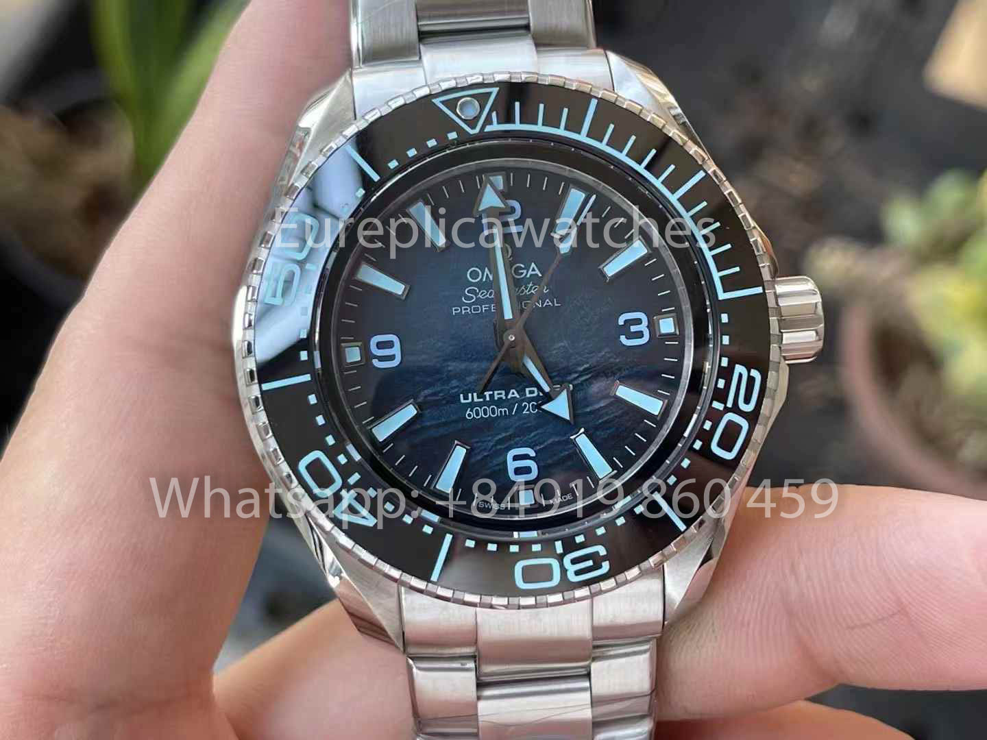 OMEGA Seamaster Planet Ocean 6000M 215.30.46.21.03.001 Ultra Deep 1:1 Miglior Clone VR Factory VRF Quadrante Blu