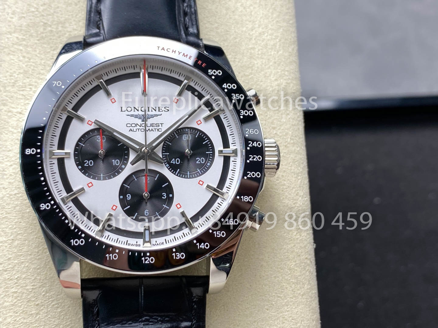 Correa de cuero Longines Conquest L3.835.4.72.6 42 mm 1:1, el mejor clon