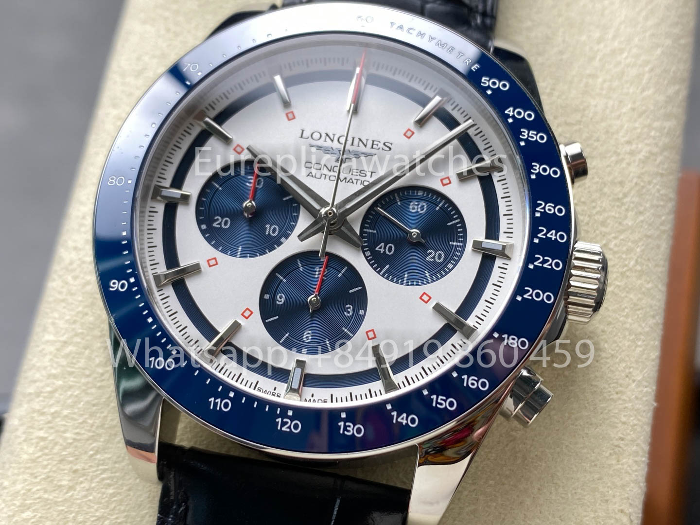 Longines Conquest L3.835.4.98.9 42mm 1:1 Miglior cinturino in pelle clone