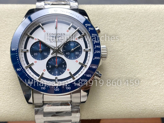 Correa de acero inoxidable Longines Conquest L3.820.4.93.6 42 mm 1:1, el mejor clon