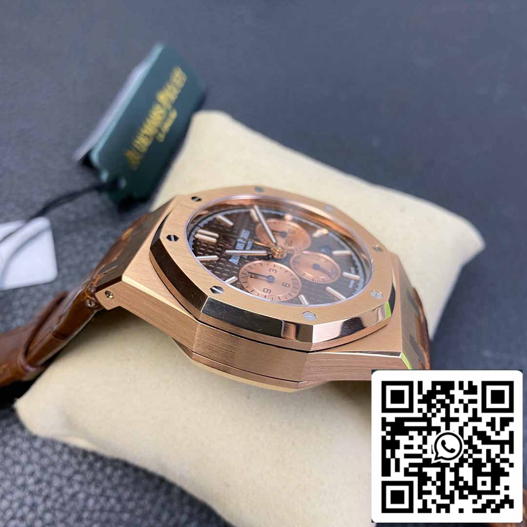 Audemars Piguet Royal Oak 26331 1:1 Best Edition OM Factory Correa de piel marrón Oro rosa