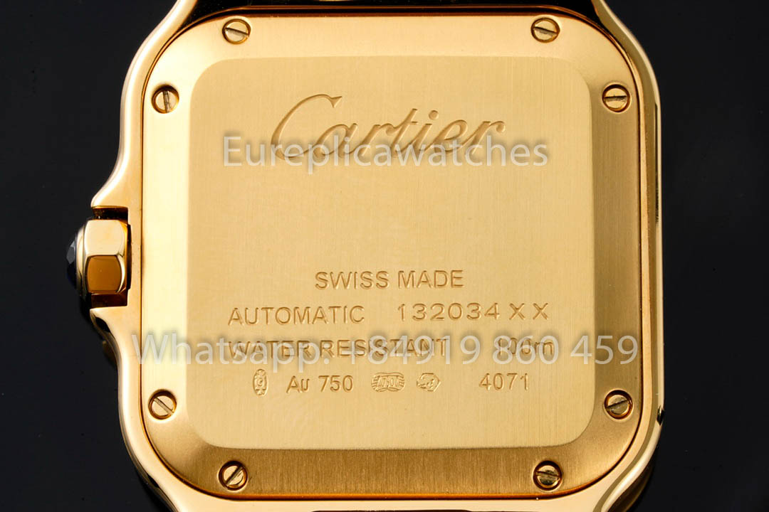 Cartier Santos De Cartier WJSA0010 1:1 Mejor clon 35,1 mm BV Factory Oro amarillo