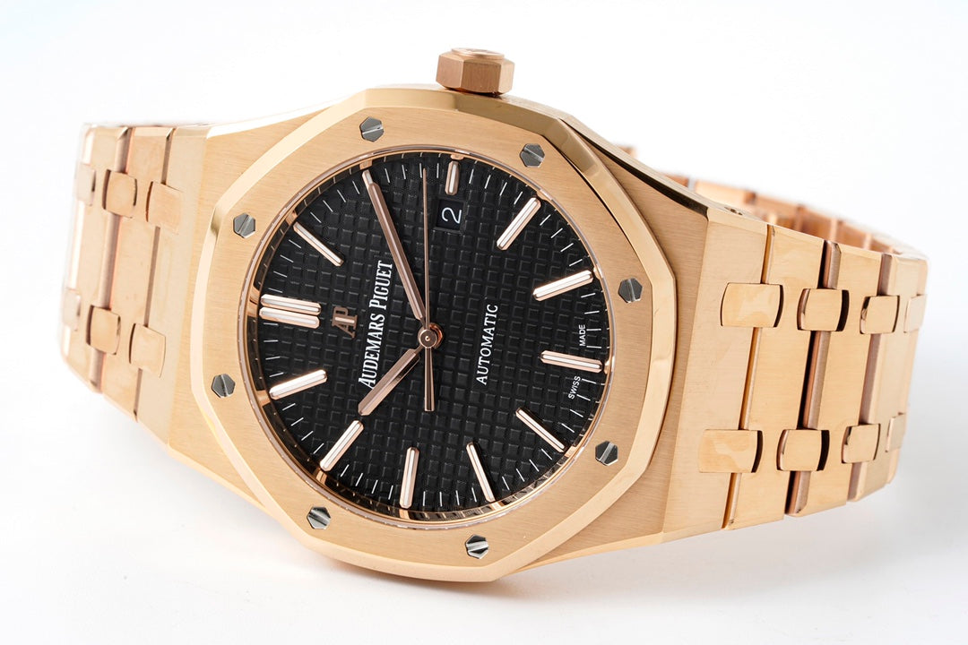 Audemars Piguet Royal Oak 15400ST 1:1 Best Edition ZF Factory quadrante nero oro rosa