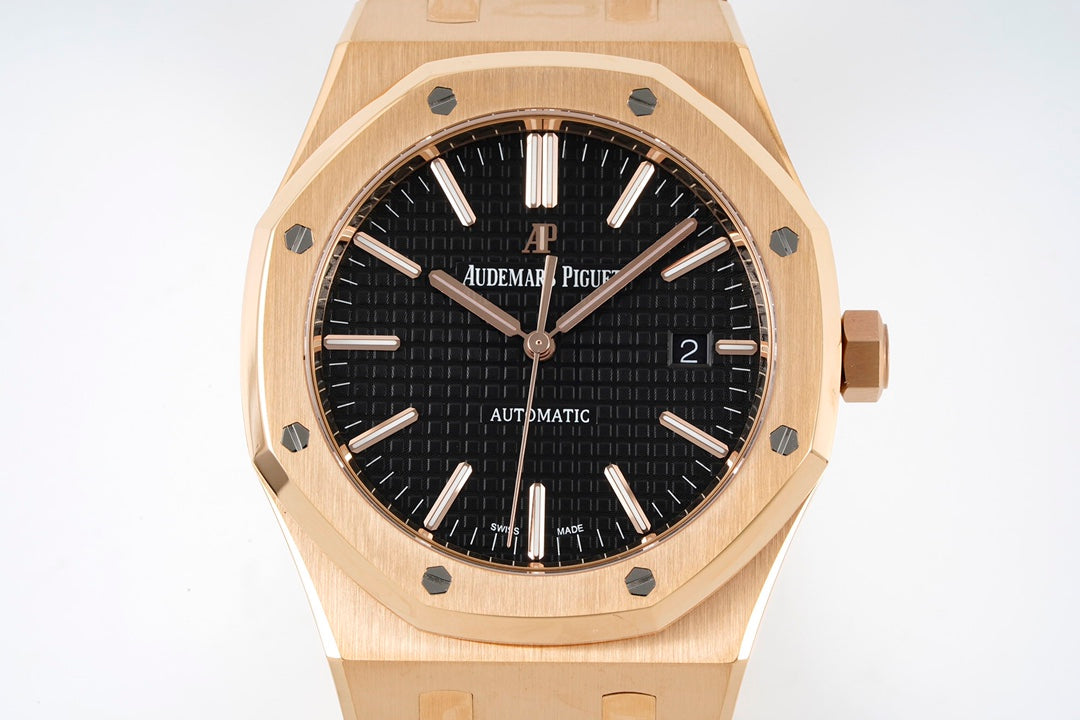 Audemars Piguet Royal Oak 15400ST 1:1 Best Edition ZF Factory Black Dial Rose Gold