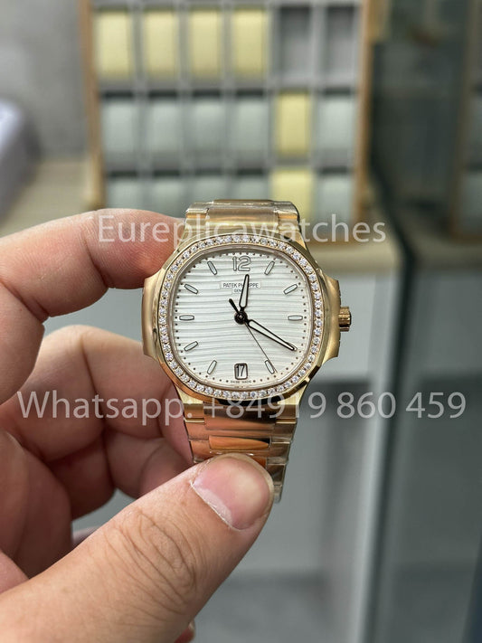 Patek Philippe Nautilus Ladies 7118/12R-001 Rose Gold 1:1 Best Clone 3K Factory