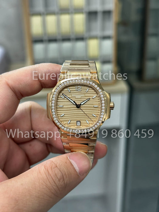 Patek Philippe Nautilus Ladies 7118/12R-010 Oro Rosa 1:1 Miglior Clone 3K Fabbrica