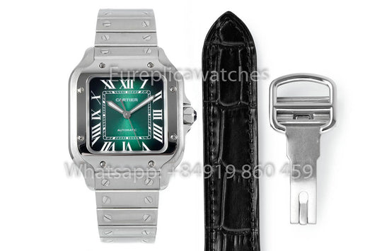 Cartier Santos De Cartier WSSA0062 Quadrante Verde1:1 Miglior Clone 35,1 mm BV Factory