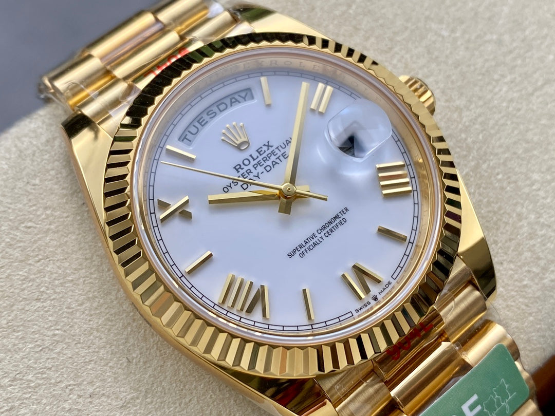 Rolex Day Date 40 M228238-0042 Esfera blanca 1:1 Mejor edición AR Factory 3255 Movimiento