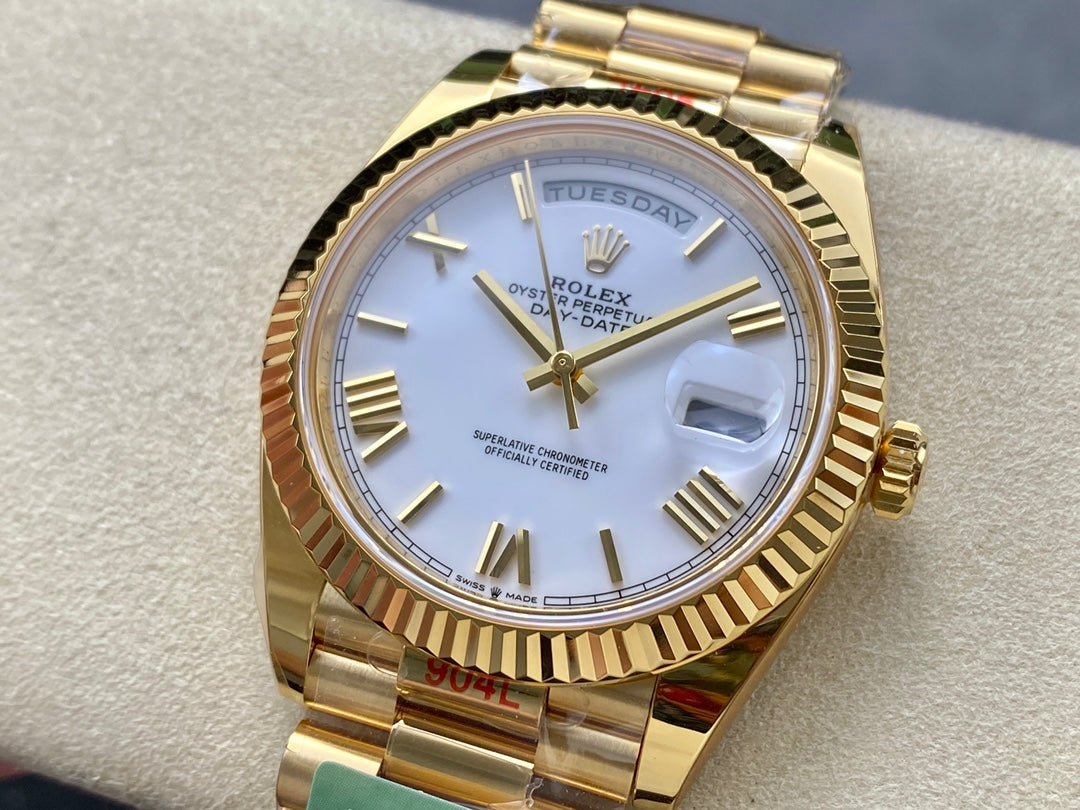 Rolex Day Date 40 M228238-0042 White Dial 1:1 Best Edition AR Factory 3255 Movement