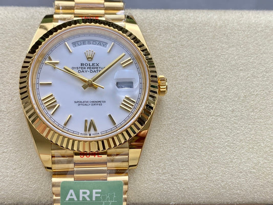 Rolex Day Date 40 M228238-0042 Esfera blanca 1:1 Mejor edición AR Factory 3255 Movimiento