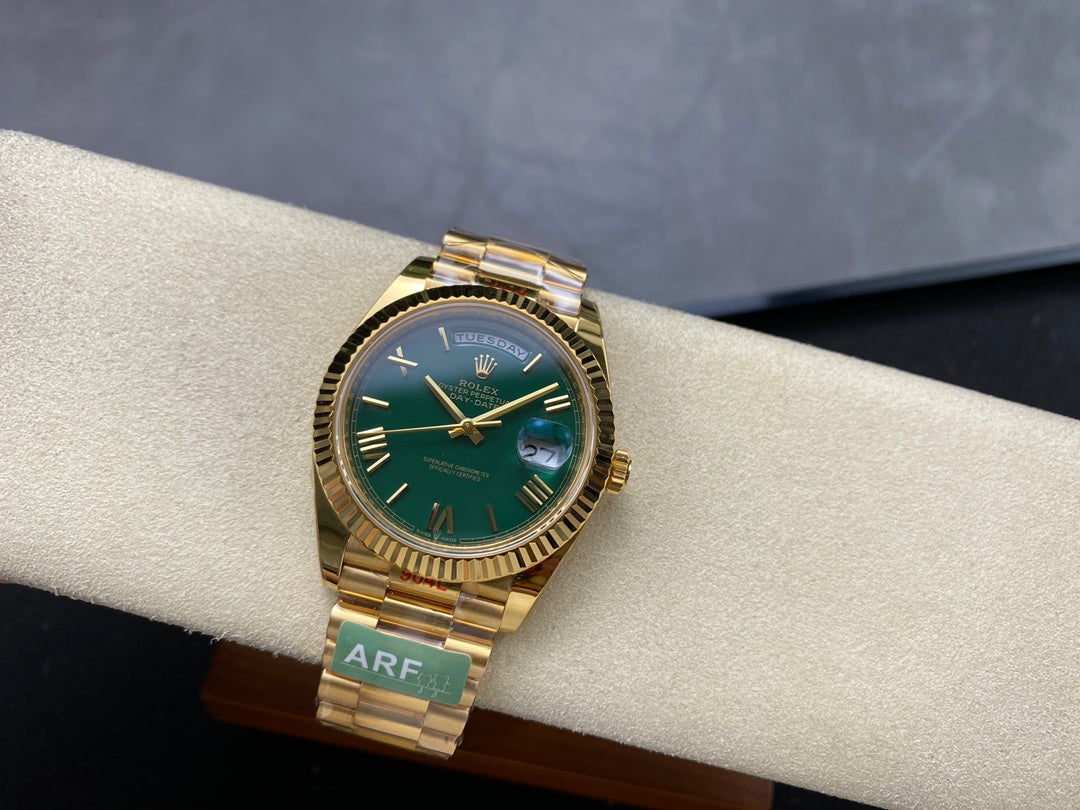 Rolex Day Date 40 M228238-0061 Esfera verde 1:1 Mejor edición AR Factory 3255 Movimiento