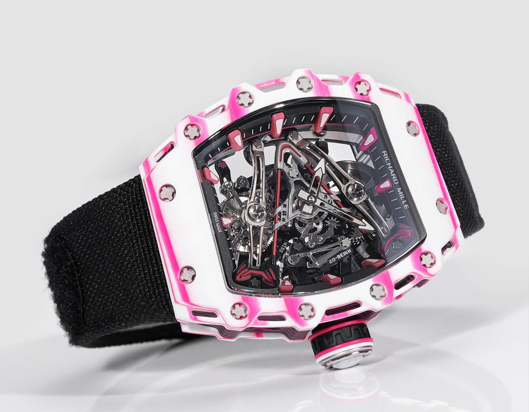 Richard Mille Bubba Watson Tourbillon RM38-02  1:1 Best Edition Velcro Fabric Black Strap