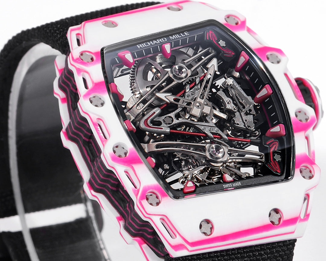 Richard Mille Bubba Watson Tourbillon RM38-02  1:1 Best Edition Velcro Fabric Black Strap