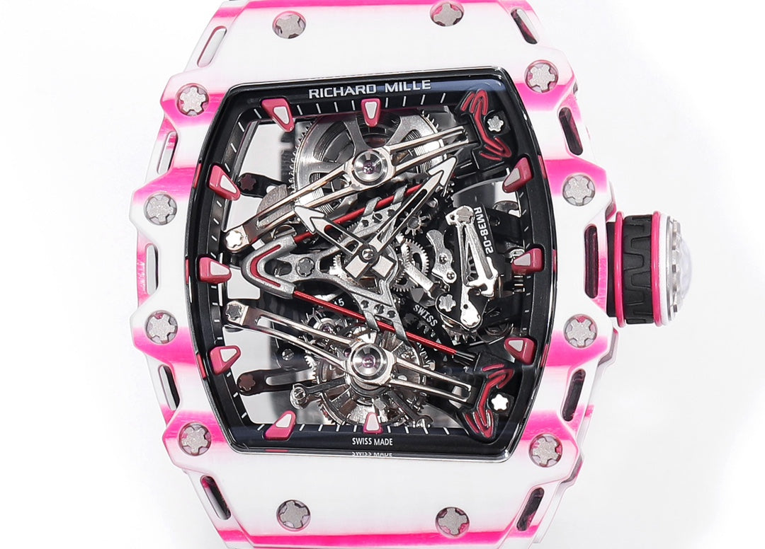 Richard Mille Bubba Watson Tourbillon RM38-02  1:1 Best Edition Velcro Fabric Black Strap