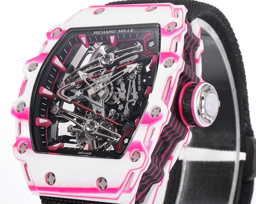 Richard Mille Bubba Watson Tourbillon RM38-02  1:1 Best Edition Velcro Fabric Black Strap