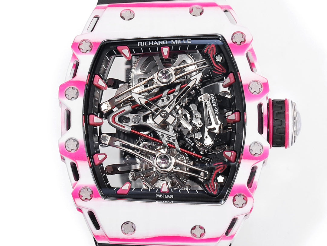 Richard Mille Bubba Watson Tourbillon RM38-02 1:1 Best Edition cinturino in caucciù nero