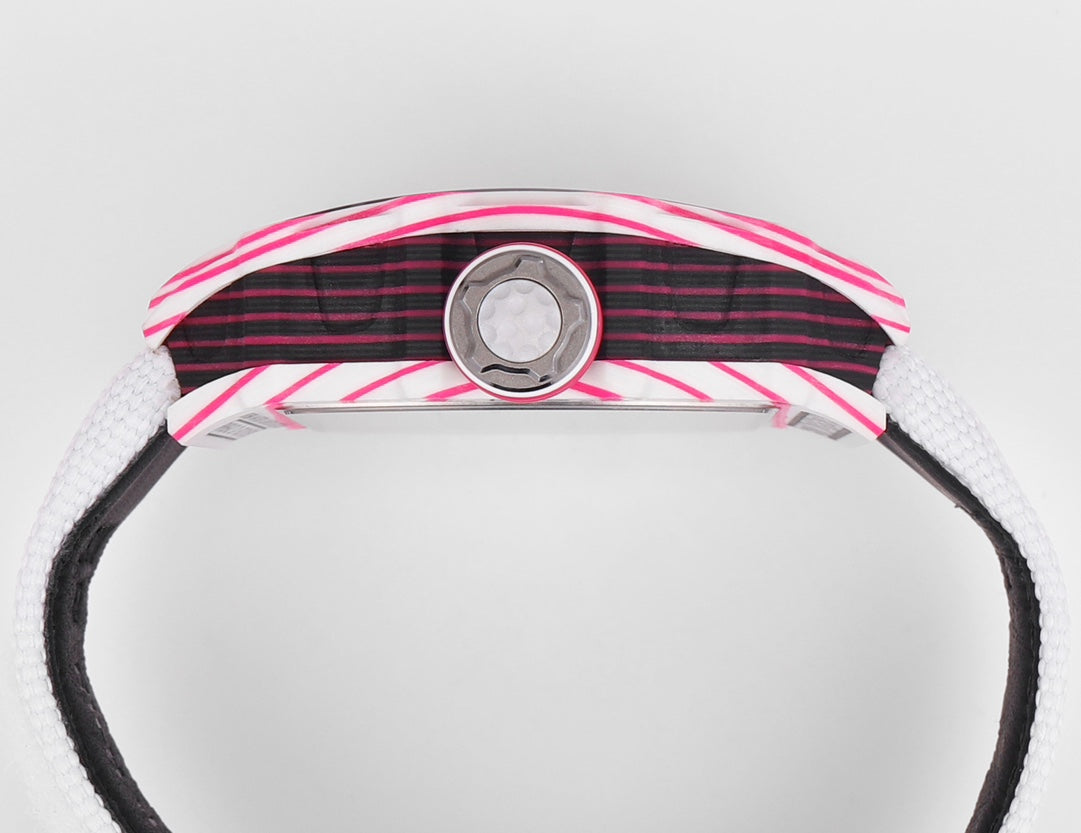 Richard Mille Bubba Watson Tourbillon RM38-02  1:1 Best Edition Fabric Velcro White Strap