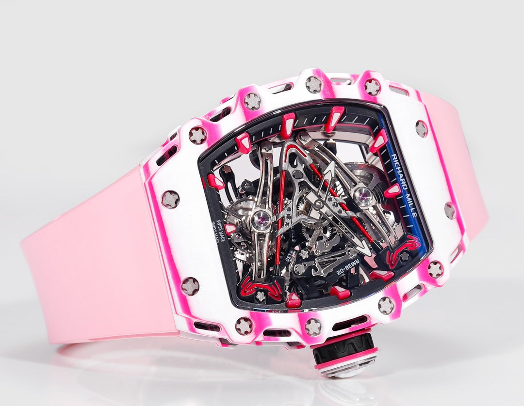 Richard Mille Bubba Watson Tourbillon RM38-02 1:1 Best Edition cinturino in caucciù rosa