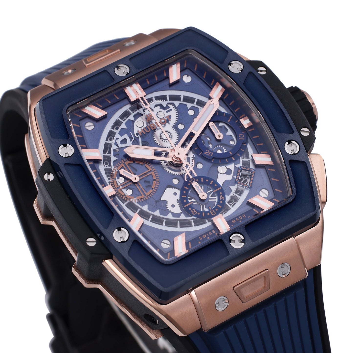 Hublot Big Bang Titanium 642.OX.7180.RX 1:1 Mejor edición BBF Factory Oro rosa Esfera azul 