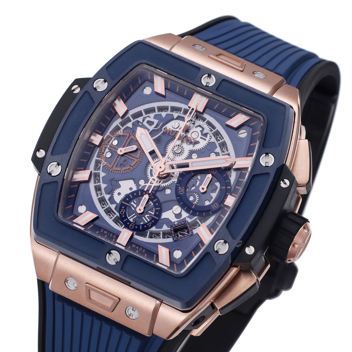 Hublot Big Bang Titanium 642.OX.7180.RX 1:1 Best Editon BBF Factory Oro rosa Quadrante blu 