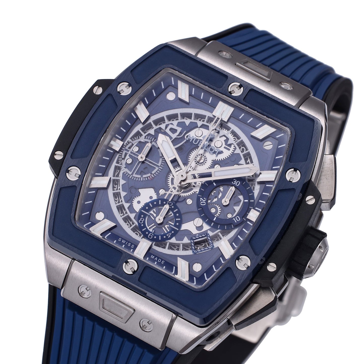 Hublot Big Bang Titanium 642.NM.0170.RX 1:1 Mejor edición BBF Factory Esfera azul Correa de caucho 