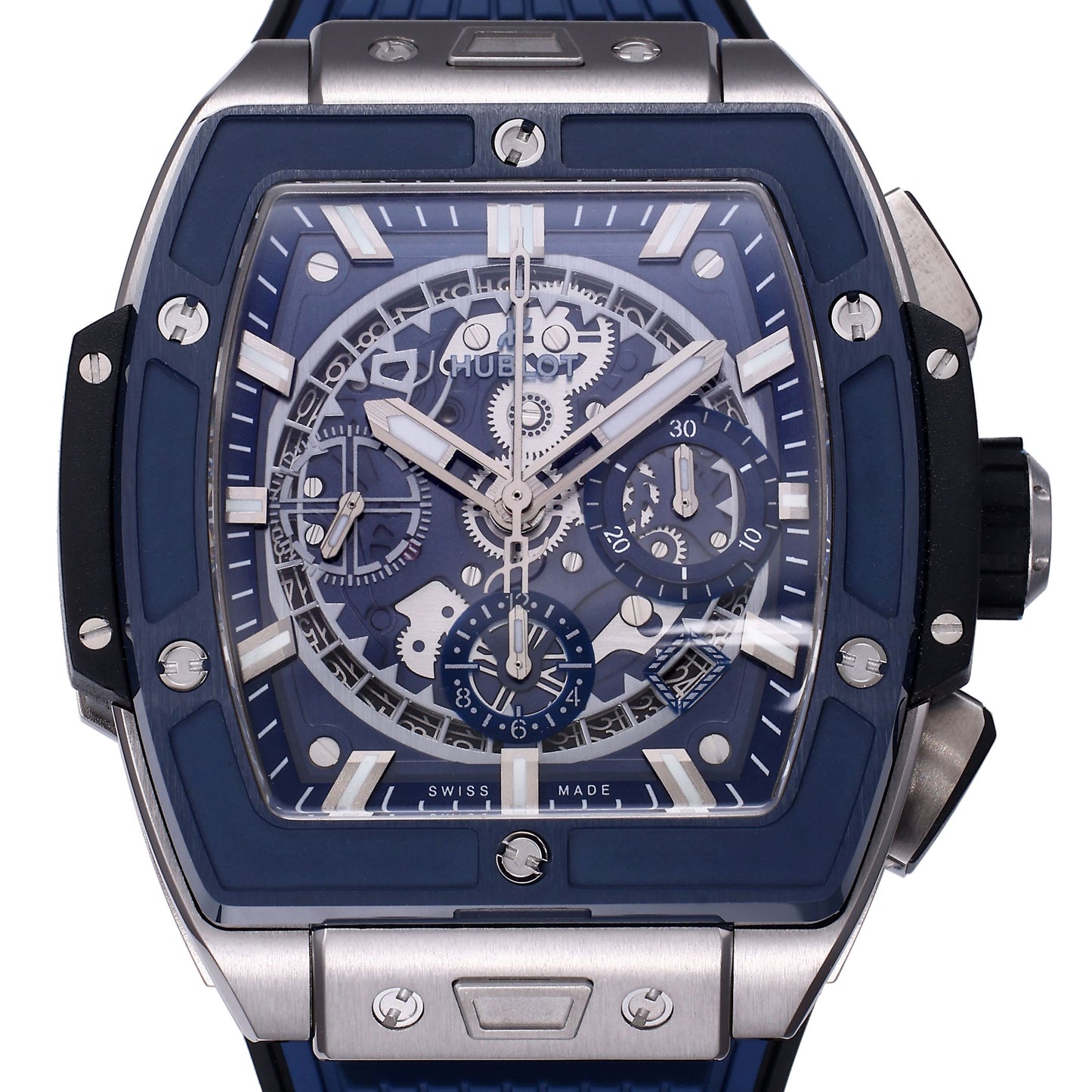 Hublot Big Bang Titanium 642.NM.0170.RX 1:1 Mejor edición BBF Factory Esfera azul Correa de caucho 