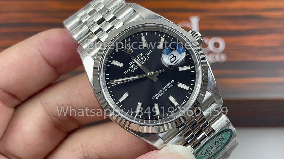 Rolex Datejust M126234-0015 36MM 1:1 Best Clone Clean Factory Black Dial 2024 Version