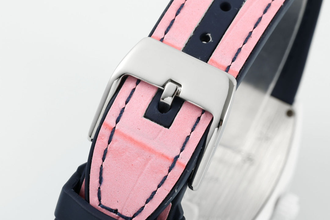 Franck Muller V32 Women's Yachting 1:1 Best Edition ABF Factory Pink Rubber Strap