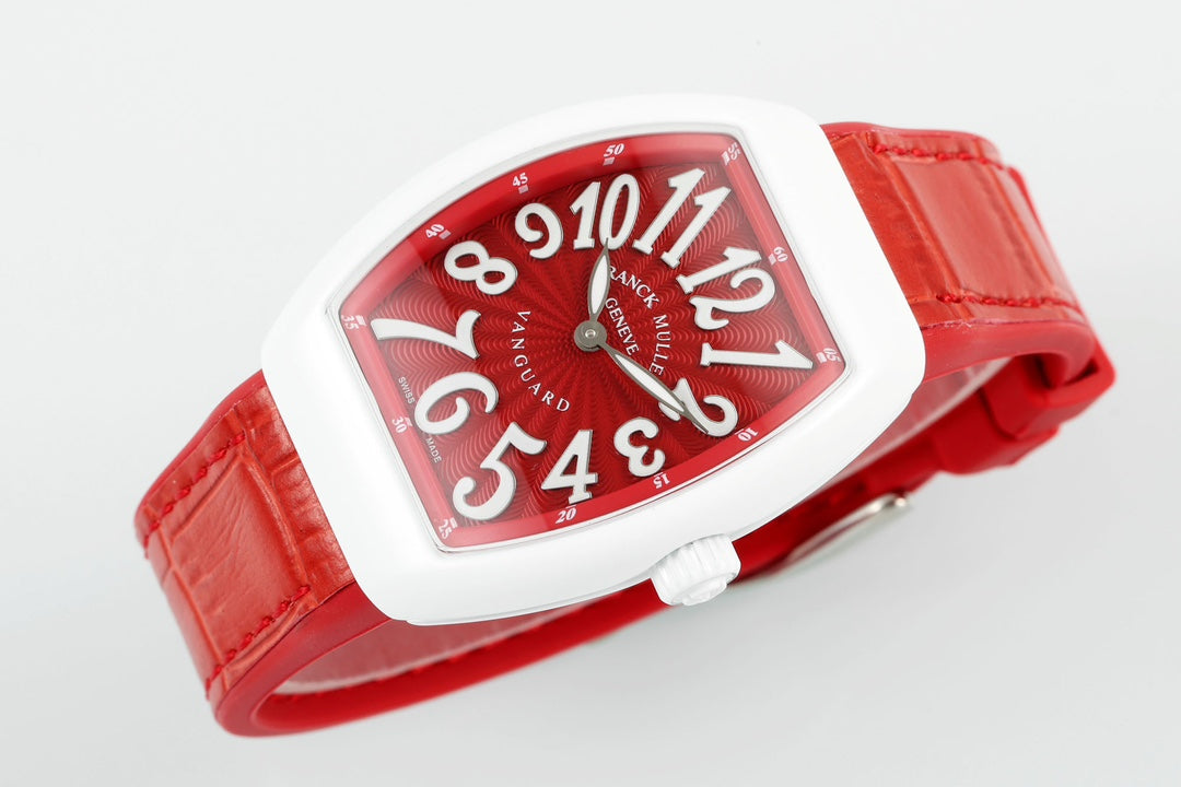 Reloj de yate para mujer Franck Muller V32, edición 1:1, ABF Factory, esfera roja