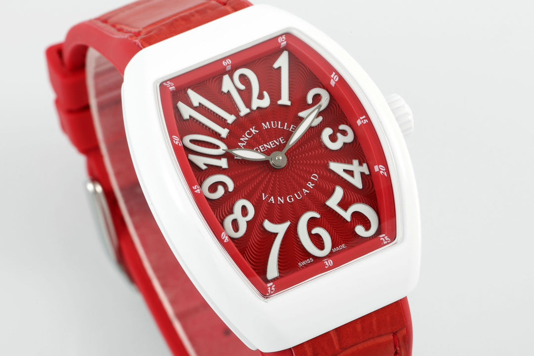 Reloj de yate para mujer Franck Muller V32, edición 1:1, ABF Factory, esfera roja