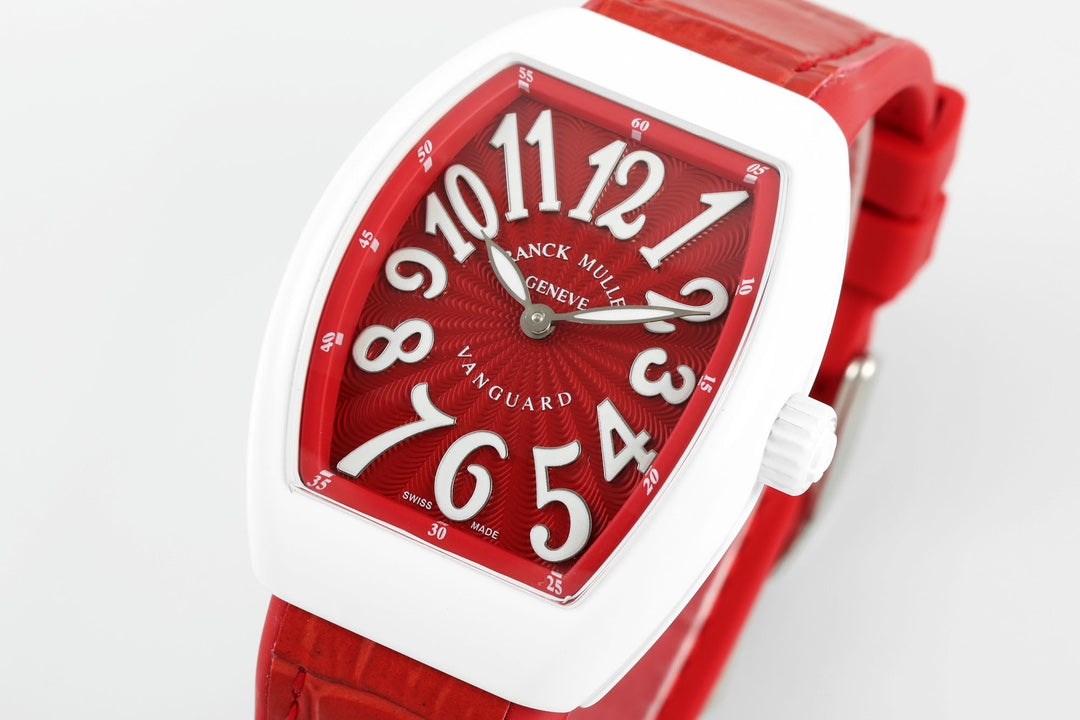 Reloj de yate para mujer Franck Muller V32, edición 1:1, ABF Factory, esfera roja