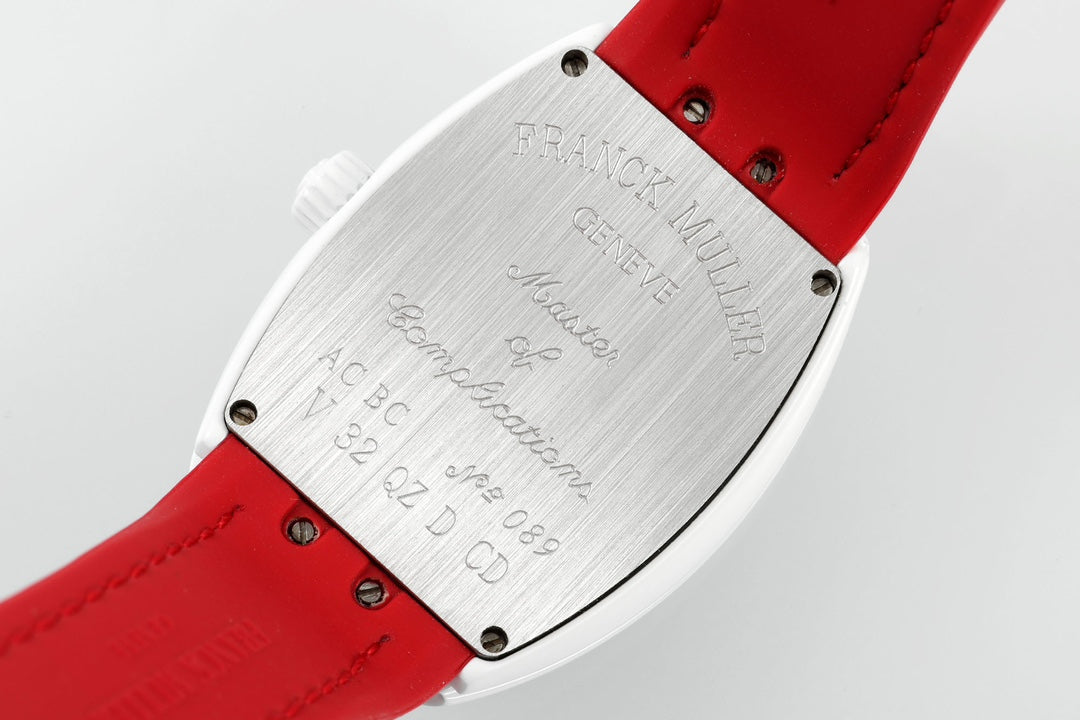 Reloj de yate para mujer Franck Muller V32, edición 1:1, ABF Factory, esfera roja