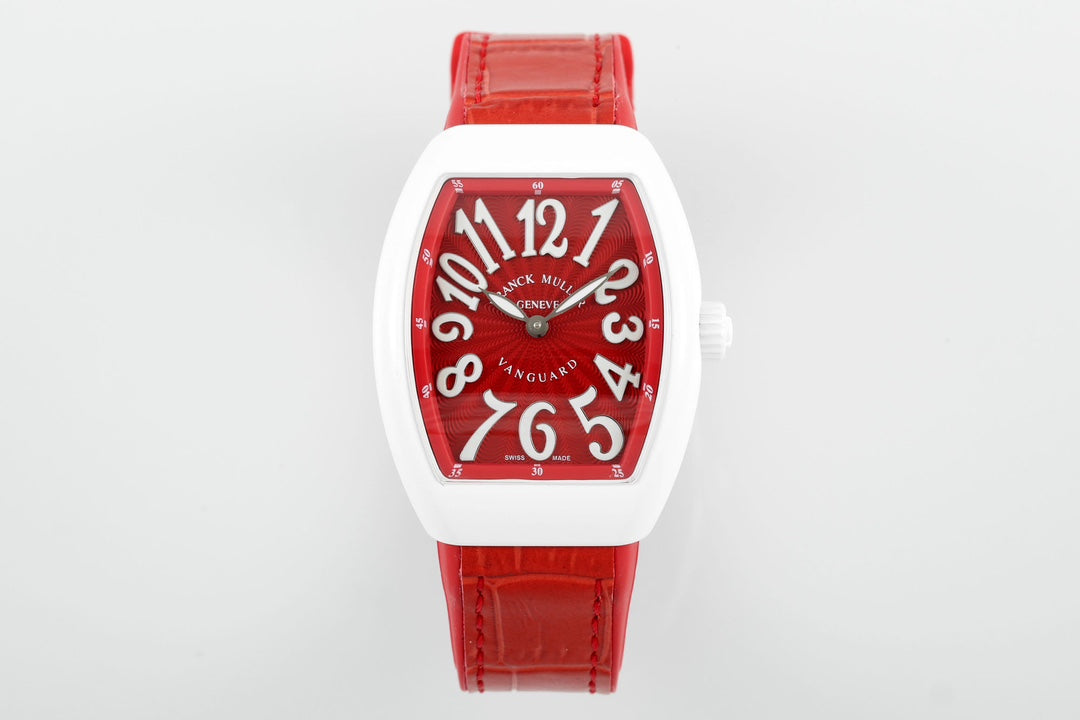 Reloj de yate para mujer Franck Muller V32, edición 1:1, ABF Factory, esfera roja