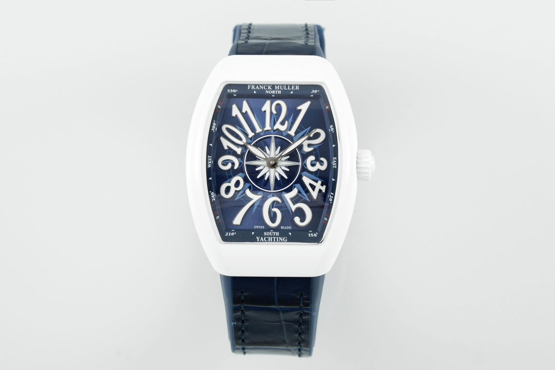 Reloj de mujer Franck Muller V32 Yachting 1:1 Best Edition ABF Factory con esfera azul