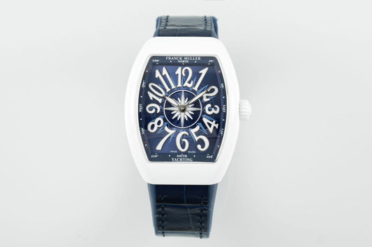 Franck Muller V32 Donna Yachting 1:1 Best Edition ABF Factory Quadrante Blu