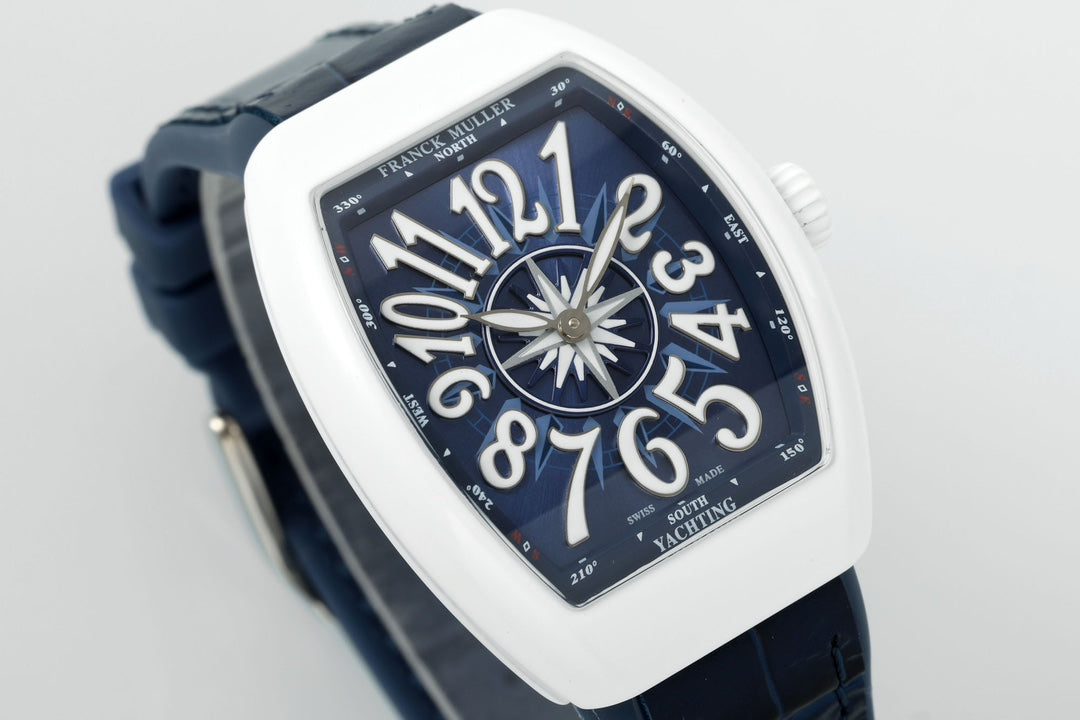 Reloj de mujer Franck Muller V32 Yachting 1:1 Best Edition ABF Factory con esfera azul