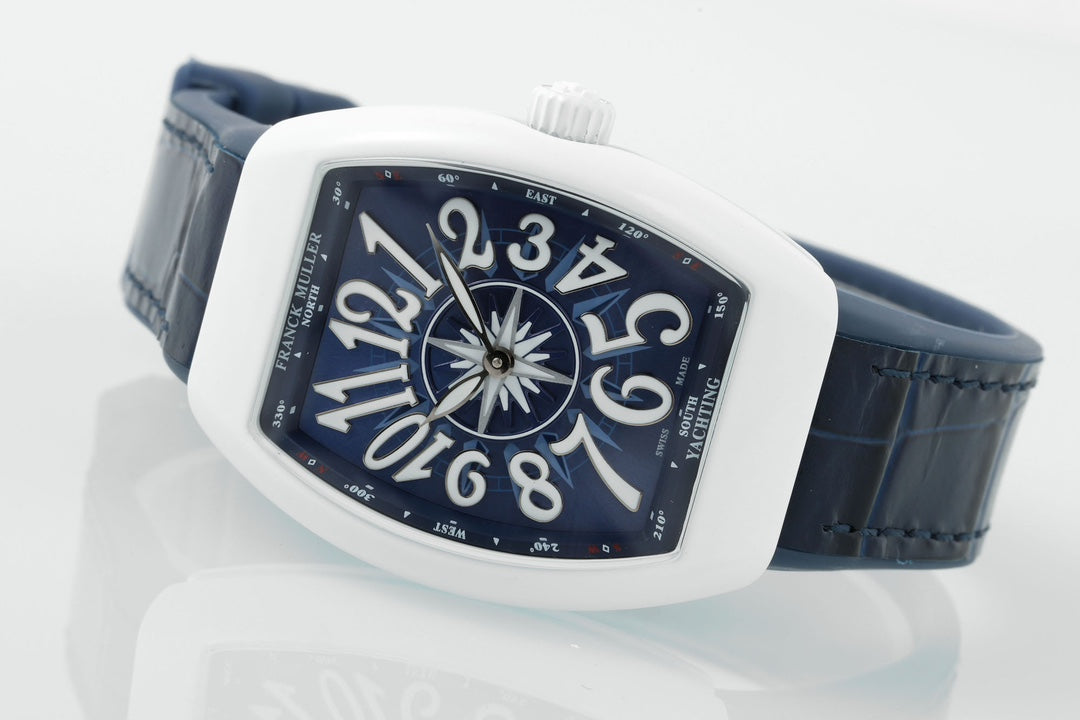 Reloj de mujer Franck Muller V32 Yachting 1:1 Best Edition ABF Factory con esfera azul