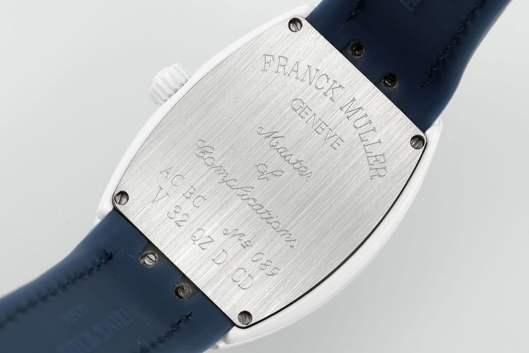 Reloj de mujer Franck Muller V32 Yachting 1:1 Best Edition ABF Factory con esfera azul