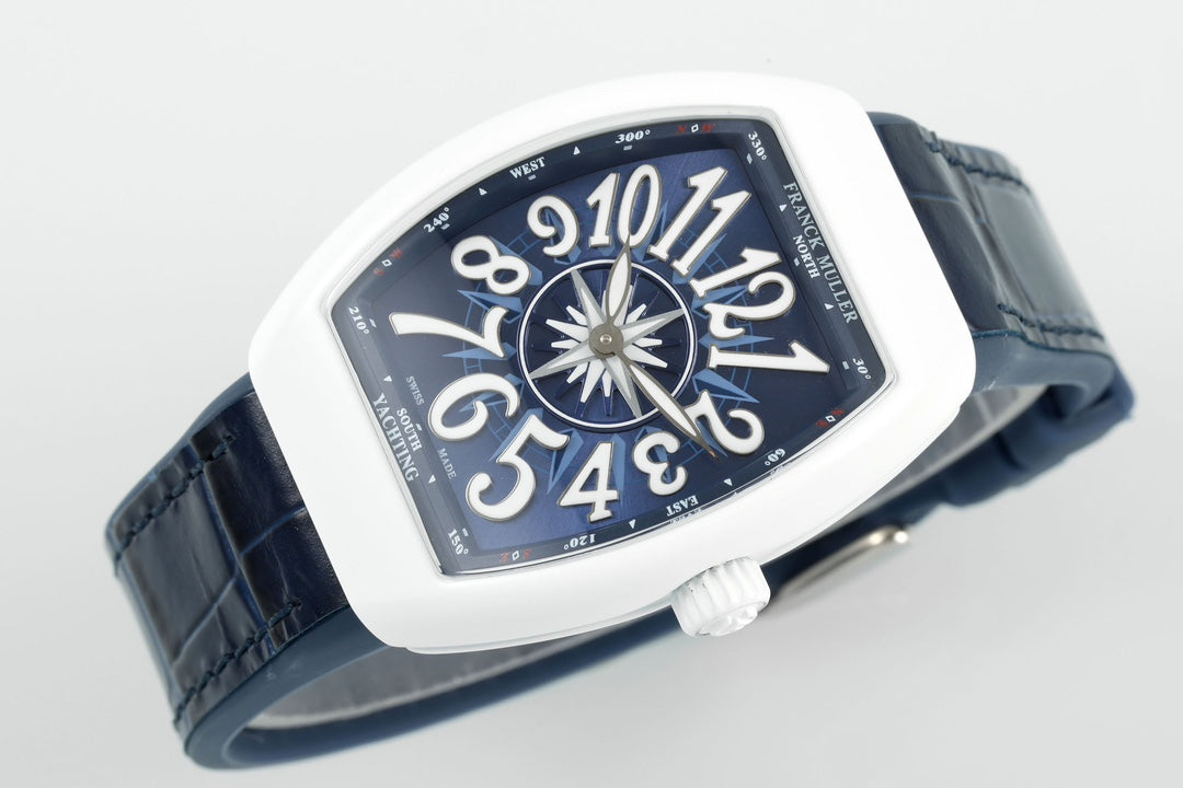 Reloj de mujer Franck Muller V32 Yachting 1:1 Best Edition ABF Factory con esfera azul