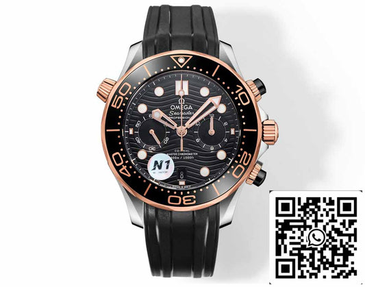 Omega Seamaster 210.20.44.51.01.001 Co‑Axial Master 44 mm 1:1 Best Edition N1 Cinturino in gomma di fabbrica