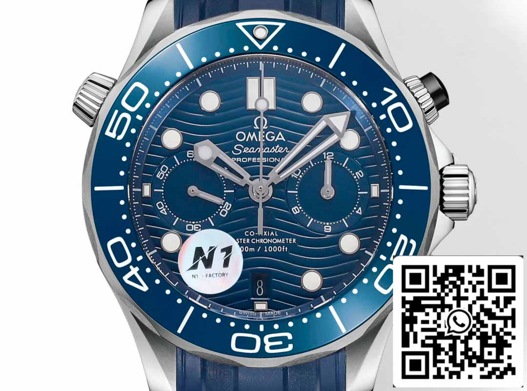 Correa de caucho de fábrica N1 de la colección Omega Seamaster 210.30.44.51.03.001, edición 1:1